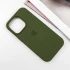 Чехол Silicone Case с закрытым низом для Apple iPhone 15 Pro Max (6.7") – Зеленый / Dark Olive. Фото 3 из 9