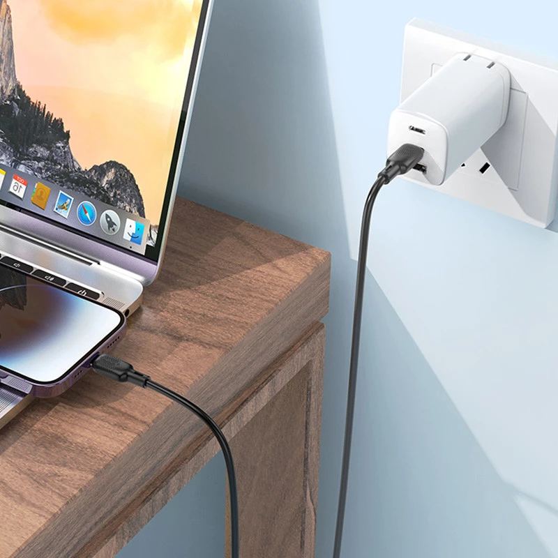 Дата кабель Borofone BX113 Lenny Type-C to Lightning 27W (3m) – Black. Фото 7 з 7