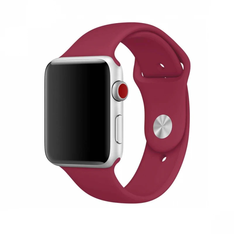 

Силіконовий ремінець для Apple watch 42mm / 44mm (Червоний / Rose Red)