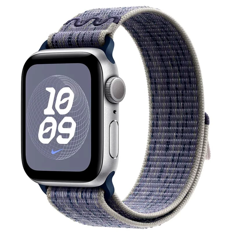 Ремінець Nike Sport Loop для Apple Watch 42/44/45/46/49mm – Grey / Blue. Фото 5 з 5