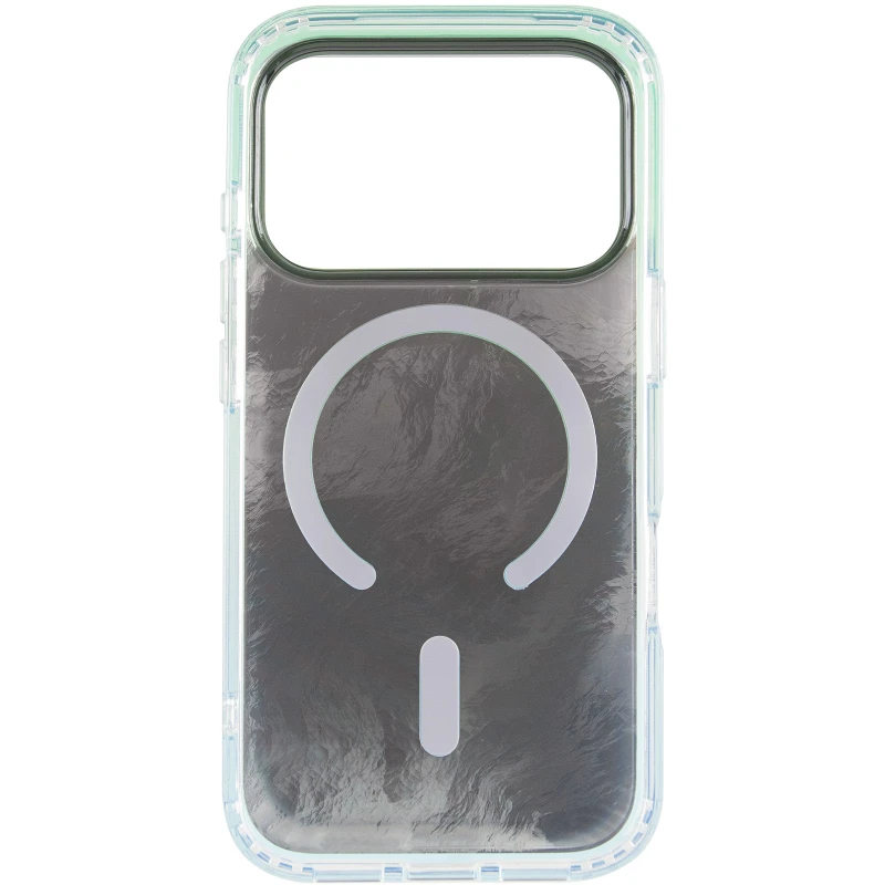 Силіконовий чохол Shiny Mountain (MagFit) для Apple iPhone 17 Pro Max (6.9") – Green / Blue. Фото 5 з 7