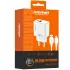 СЗУ Amaya E67D PD20W+QC3.0 (1USB-A/1C) + кабель USB to Lightning – White. Фото 2 из 2