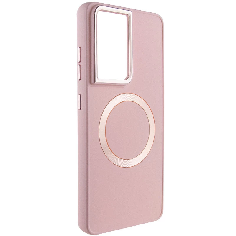 

TPU чехол Bonbon с металлическими кнопками та MagSafe на Samsung Galaxy S21 Ultra (Розовый / Light Pink), Рожевий / light pink