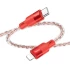 Дата кабель Hoco X99 Crystal Junction PD 27W Type-C to Lightning (1.2m) – Red. Фото 3 з 6