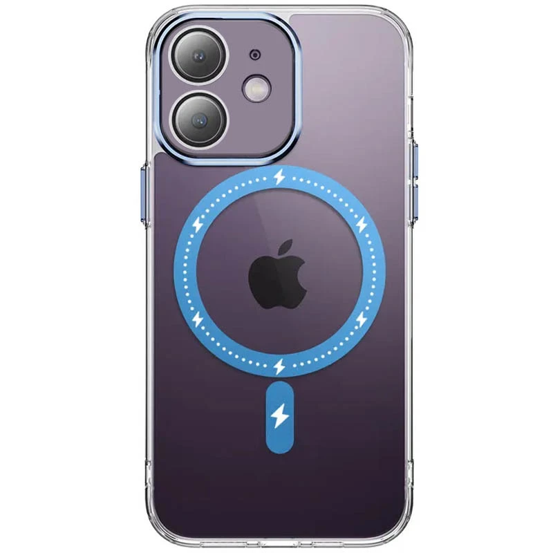 

TPU+PC з кольоровими металевими кнопками та MagSafe на Apple iPhone 12 (6.1") (Blue)