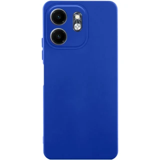 Кольоровий силіконовий чохол GETMAN із закритою камерою для Xiaomi Redmi 15 4G (Global) / 5G — Синій / Deep navy
