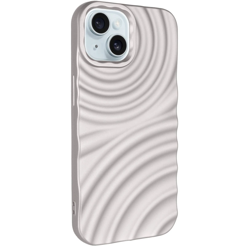 Чохол TPU MonoWave для Apple iPhone 15 (6.1") – Light Gray. Фото 1 з 6