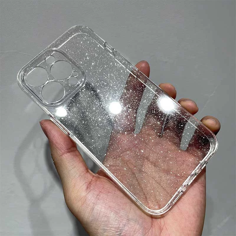 Прозрачный чехол с блестками Apple iPhone 13 Pro (6.1") – Clear. Фото 7 из 9