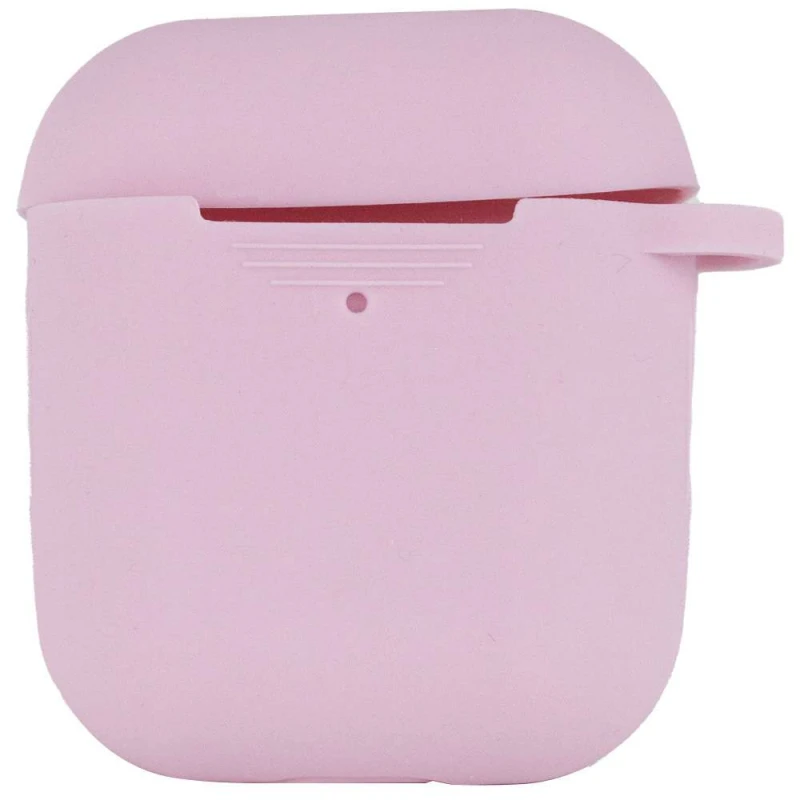 

Силіконовий футляр для навушників Airpods Slim Circle (Рожевий / Pale pink)