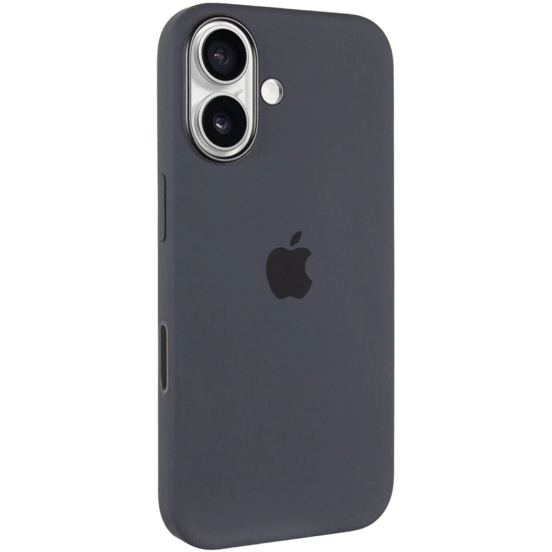 Силиконовый чехол ААА with Magsafe connection для Apple iPhone 16 Plus – Black. Фото 1 из 7