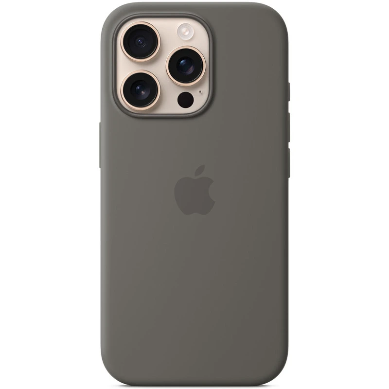 Чохол Silicone case (AAA) with Magsafe and Animation для Apple iPhone 16 Pro – Stone Grey. Фото 2 з 3