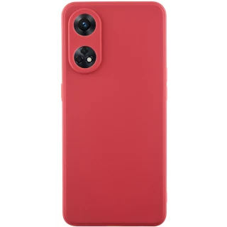 Кольоровий силіконовий чохол із захистом камери на Oppo Reno 8T 4G — Червоний / Camellia