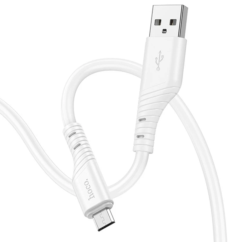 Дата кабель Hoco X97 Crystal color USB to MicroUSB (1m) – White. Фото 2 з 2