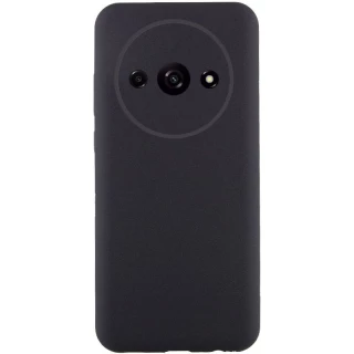 Кольоровий силіконовий чохол GETMAN із закритою камерою для Xiaomi Redmi A3 — Чорний / Black