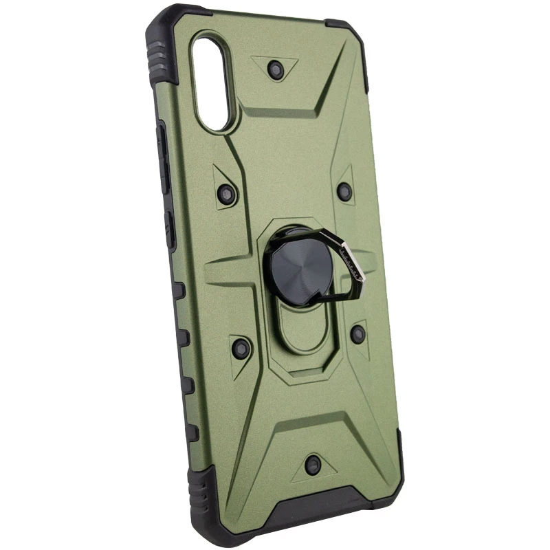 Ударостійкий чохол Pathfinder з кільцем на Xiaomi Redmi 9A – Зелений / Army Green. Фото 3 з 5