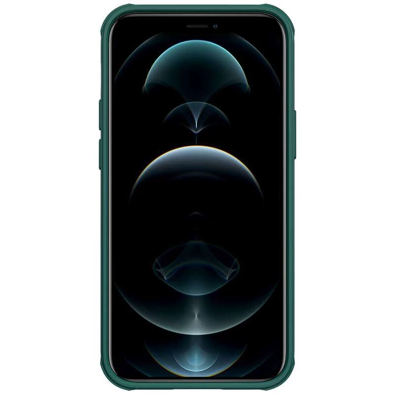 Карбована накладка Nillkin зі шторкою для камери на Apple iPhone 14 (6.1") – Зелений / Dark Green. Фото 2 з 5