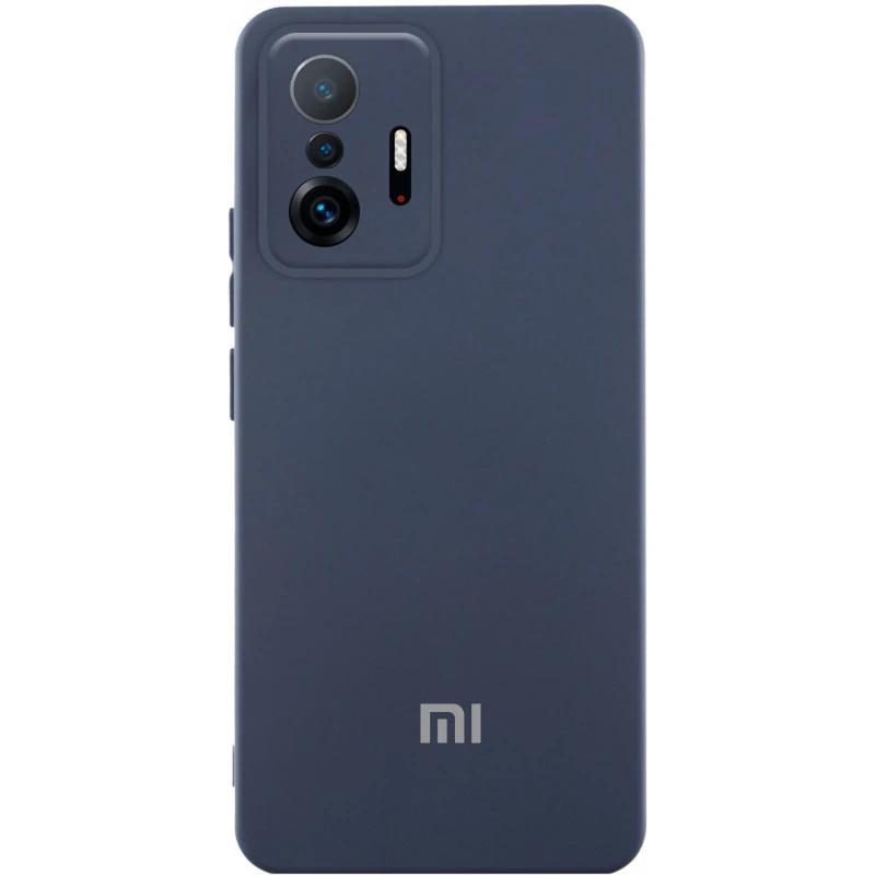 Чехол Silicone Case Lakshmi Premium L с закрытой камерой для Xiaomi 11T / 11T Pro – Темно-синий / Midnight blue. Фото 1 из 1