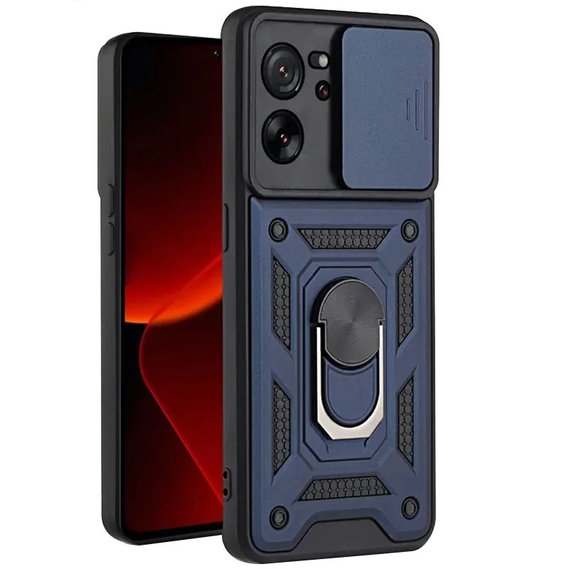 Протиударний чохол Serge Ring з захистом камери на Xiaomi Poco C65 – Синій. Фото 2 з 5