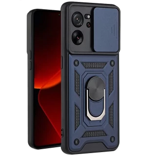 Ударопрочный чехол Serge Ring с защитой камеры для Xiaomi Poco C65 — Синий
