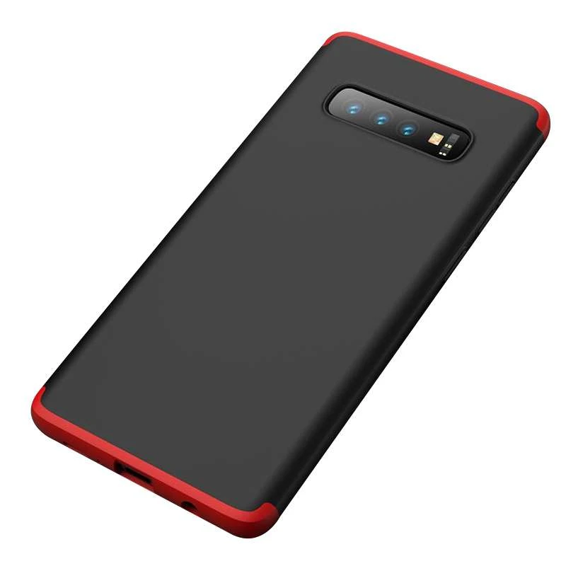 

Чохол із захистом 360 градусів GKK на Samsung Galaxy S10 (Чорний / Червоний)