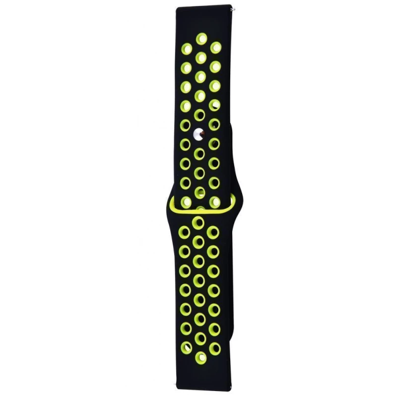 Силиконовый ремешок Sport Nike+ для Apple watch 42mm / 44mm – black/green. Фото 1 из 1