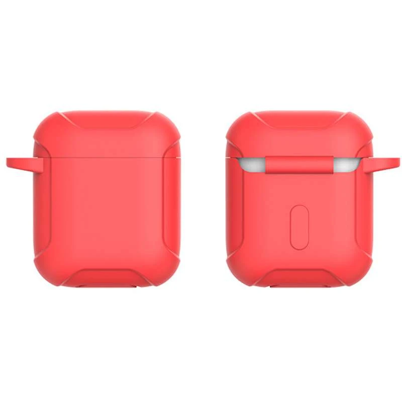 

Силиконовый футляр Armor с карабином для Airpods (Красный), Червоний