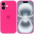 Чохол Silicone Case з захистом камери на Apple iPhone 16 Plus – Рожевий / Barbie pink. Фото 3 з 8