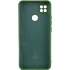 Чохол Silicone Case Lakshmi Plus з закритою камерою на Oppo A15s / A15 – Зелений / Dark green. Фото 2 з 4