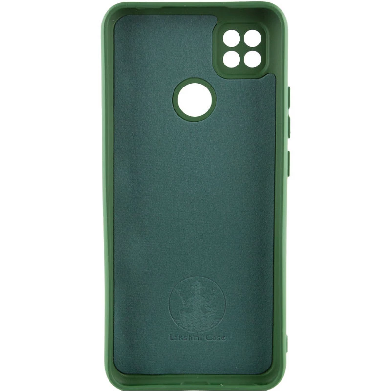 Чохол Silicone Case Lakshmi Plus з закритою камерою на Xiaomi Redmi 9C – Зелений / Dark green. Фото 2 з 4