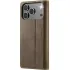 Шкіряний чохол-книжка CaseMe Velvet Matte для Apple iPhone 18 Pro – Coffee. Фото 3 з 5