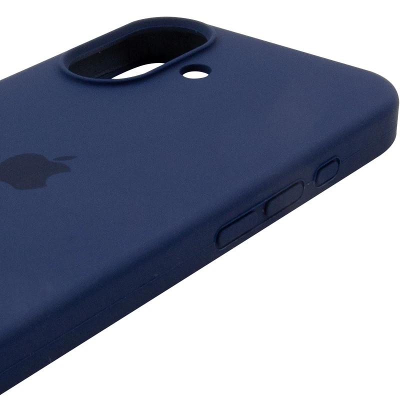 Чехол Silicone Case с закрытым низом для Apple iPhone 17 (6.3") – Синий / Deep navy. Фото 5 из 6