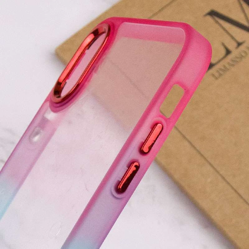 Силіконовий чохол фреш на Apple iPhone XS Max (6.5") – Бірюзовий / Рожевий. Фото 5 з 5