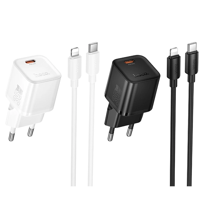 МЗП Hoco N66 Ingenious PD35W (1USB-C) + кабель Type-C to Lightning фото 2 з 2