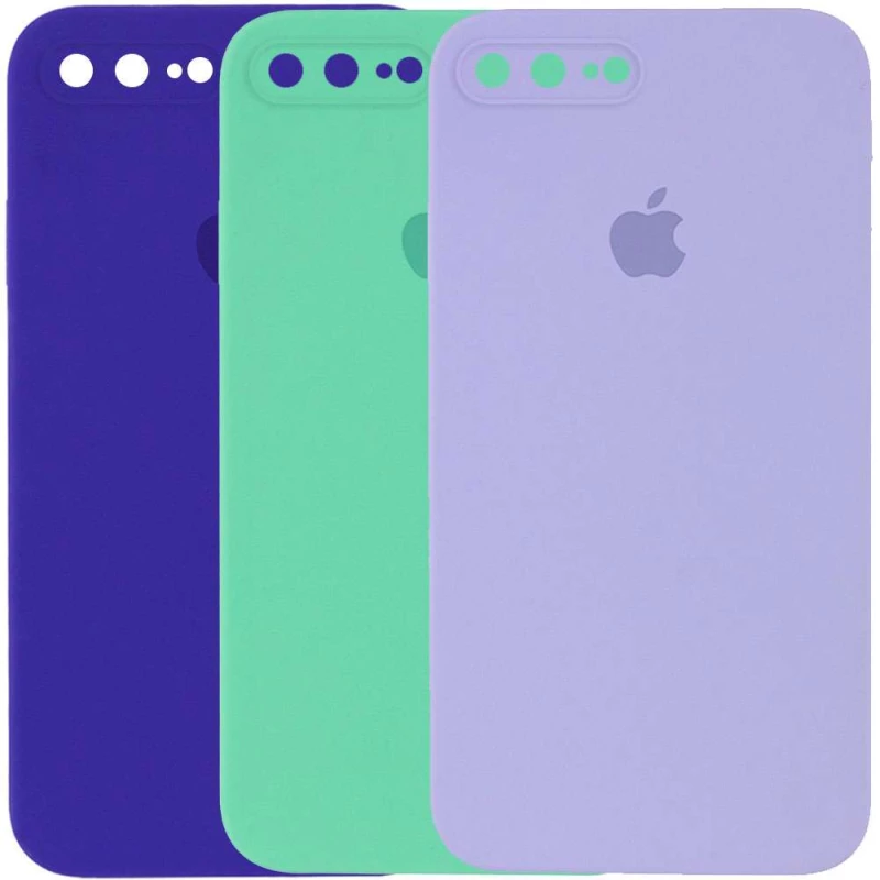 Чехол Silicone Case Square с защитой камеры для Apple iPhone 7 plus / 8 plus фото 1 из 5