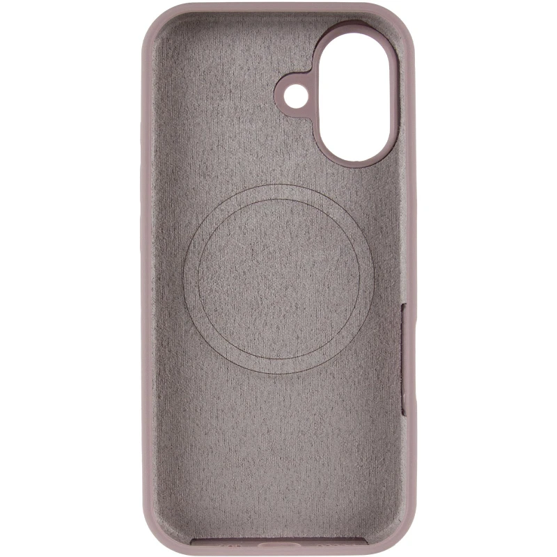 Чохол Silicone Case Full Protective (AA) V2 with MagSafe для Apple iPhone 17 (6.3") – Сірий / Lavender. Фото 7 з 11