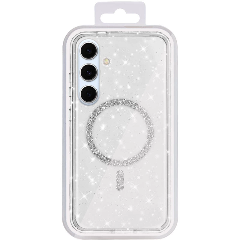 Чохол з блискітками та MagFit на Samsung Galaxy S25+ – Transparent. Фото 2 з 2