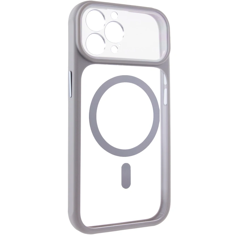 Чохол TPU GETMAN Moon Clear with MagSafe для Apple iPhone 12 Pro Max (6.7") – Grey. Фото 3 з 6