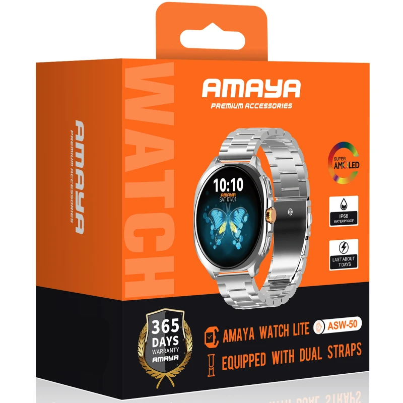 Смарт-годинник Amaya ASW-50 Smart sports watch (call version) – silver. Фото 2 з 2
