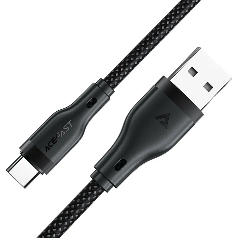 Дата кабель Acefast C8-04 USB to Type-C 3A (1.2m) – Black. Фото 3 из 5