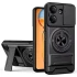 Ударостійкий чохол Camshield StandRing case для Xiaomi Poco C65 – Black. Фото 1 з 1
