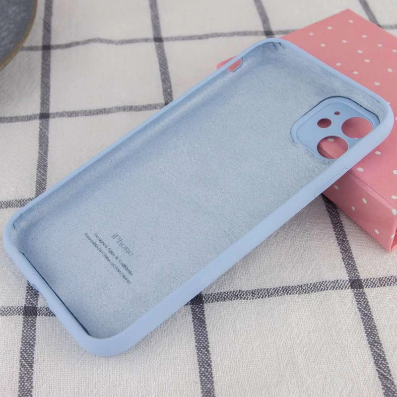 Чохол Silicone Case з захистом камери на Apple iPhone 12 (6.1") – Блакитний / Lilac Blue. Фото 2 з 2