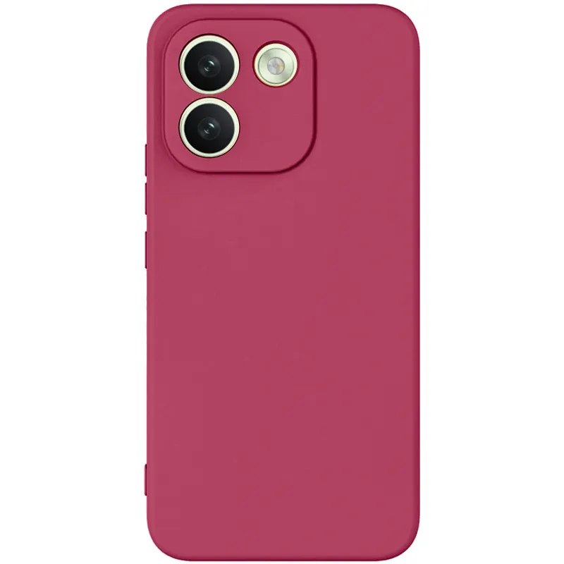 Цветной силиконовый чехол GETMAN с закрытой камерой на Xiaomi Redmi Note 17 Pro Max – Бордовый / Marsala. Фото 1 из 1