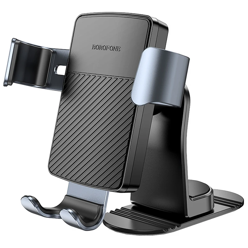 Автотримач Borofone BH119 Refined (center console) – Black / Metal gray. Фото 1 з 6