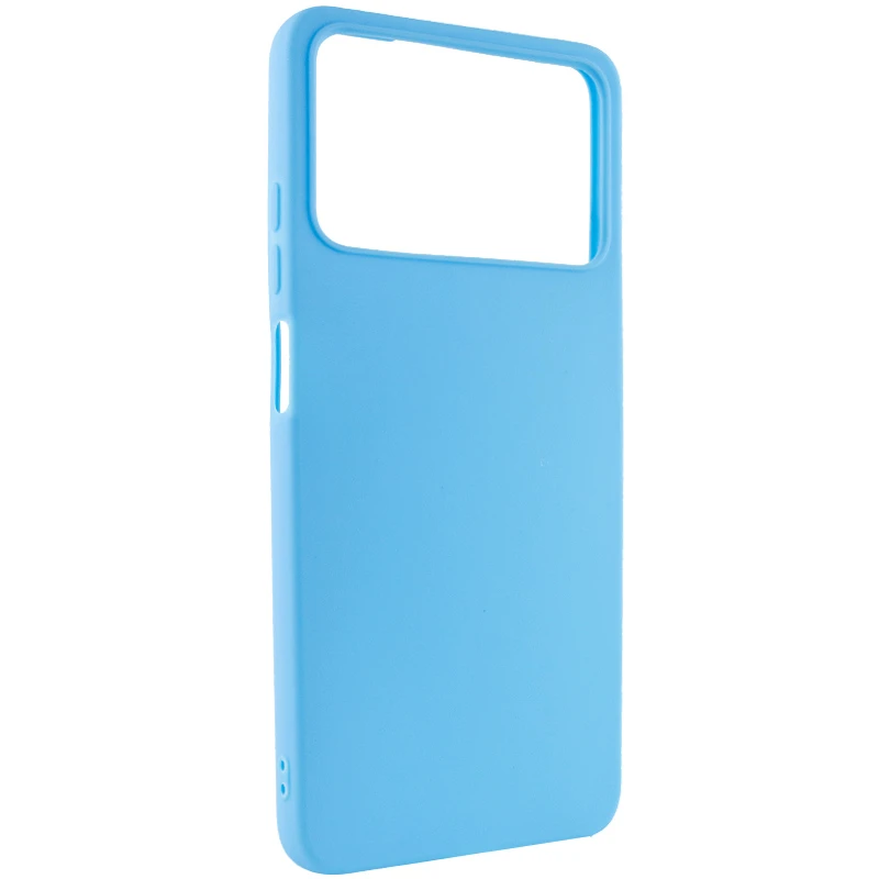 Кольоровий силіконовий чохол на Xiaomi Poco X4 Pro 5G – Блакитний. Фото 3 з 7
