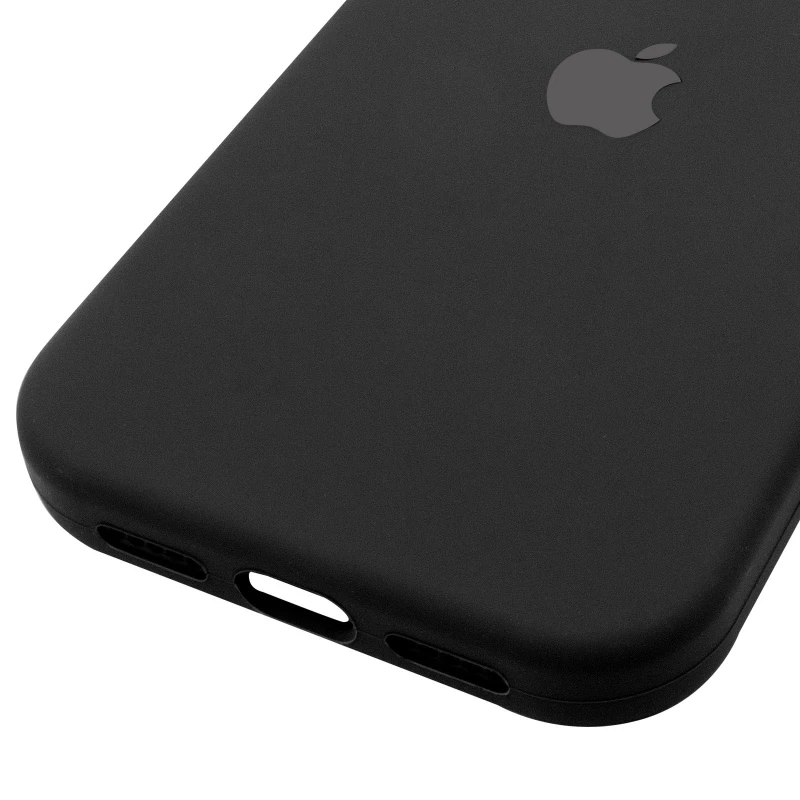 Чехол Silicone Case (AA) Logo with MagSafe для Apple iPhone 17 Pro Max (6.9") – Черный / Black. Фото 7 из 7