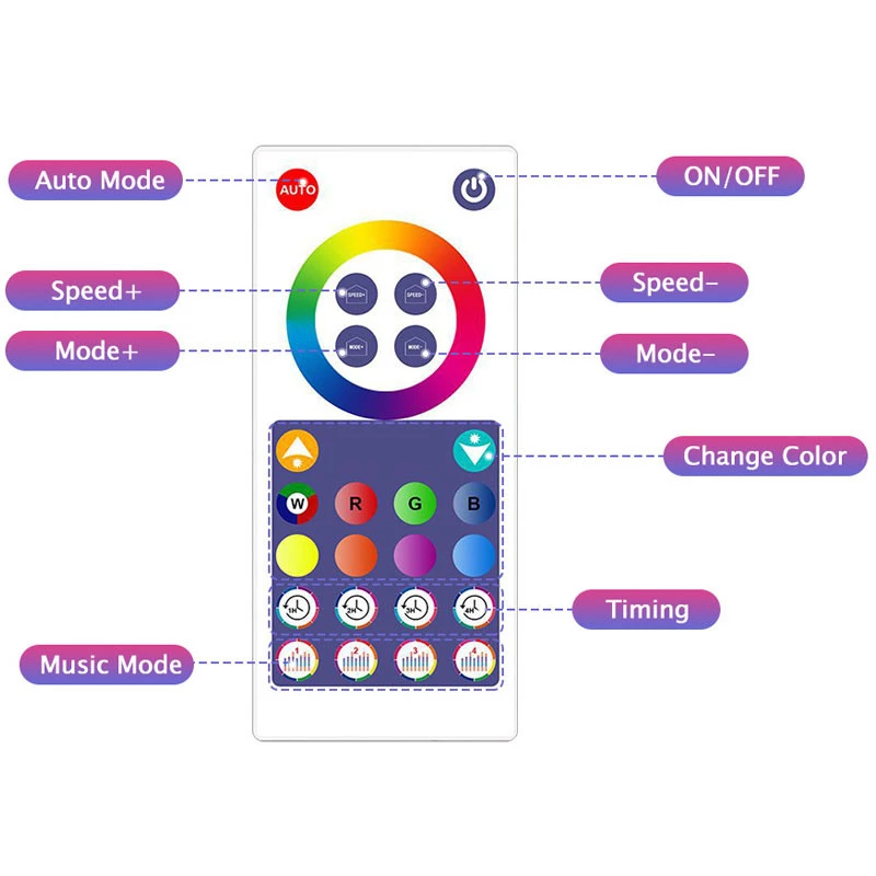 Модульный настінний світильник LED RGB 5V соты SAL-011B 6pcs Bluetooth USB with app – White. Фото 7 з 7