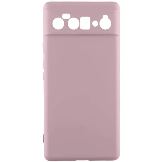 Цветной силиконовый чехол GETMAN с закрытой камерой на Motorola Moto G24 — Розовый / Pink Sand