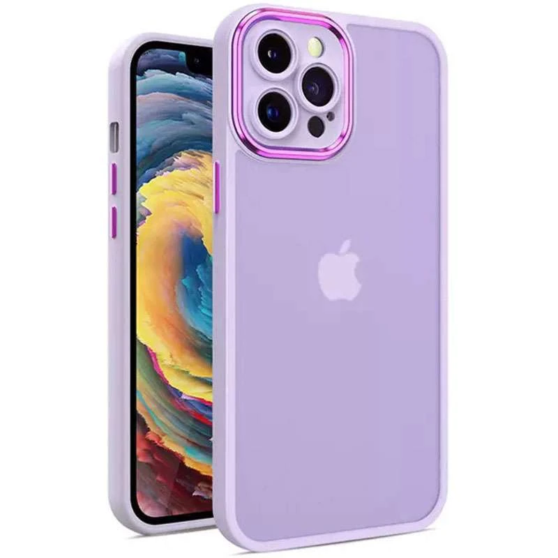 

TPU+PC чехол Accent для Apple iPhone 13 Pro Max (6.7") (White / Purple)