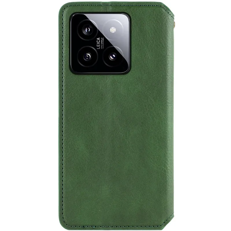 Чехол книжка GETMAN Cubic для Xiaomi 14 – Зеленый. Фото 8 из 8