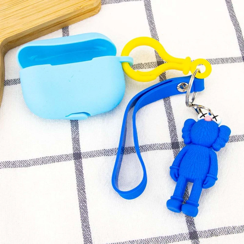 Силіконовий футляр Cute Charm для навушників AirPods Pro – Kaws / Синій. Фото 3 з 3